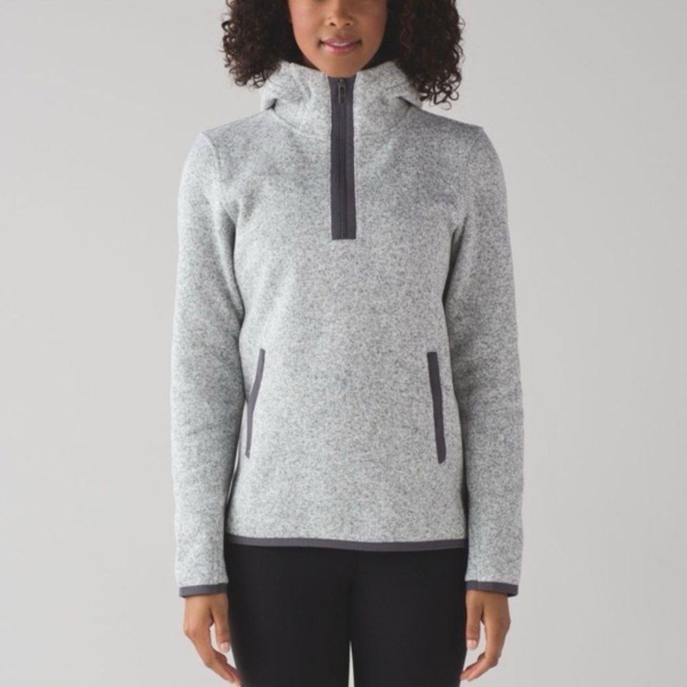 Lululemon It’s Fleecing Cold Pullover - Heathered White / Dark Carbon